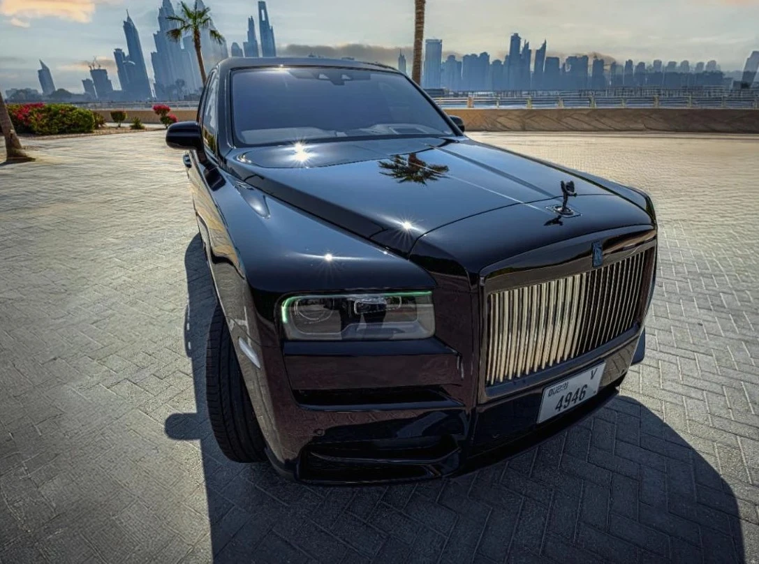 Rolls Royce Cullinan Black Badge 2023 BLACK RENTAL IN DUBAI - undefined